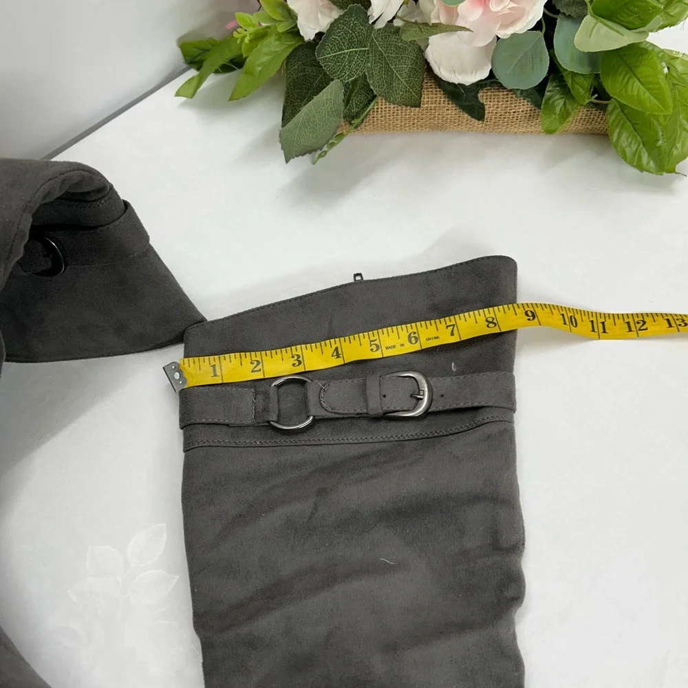 Gray Women's Knee-High Boots